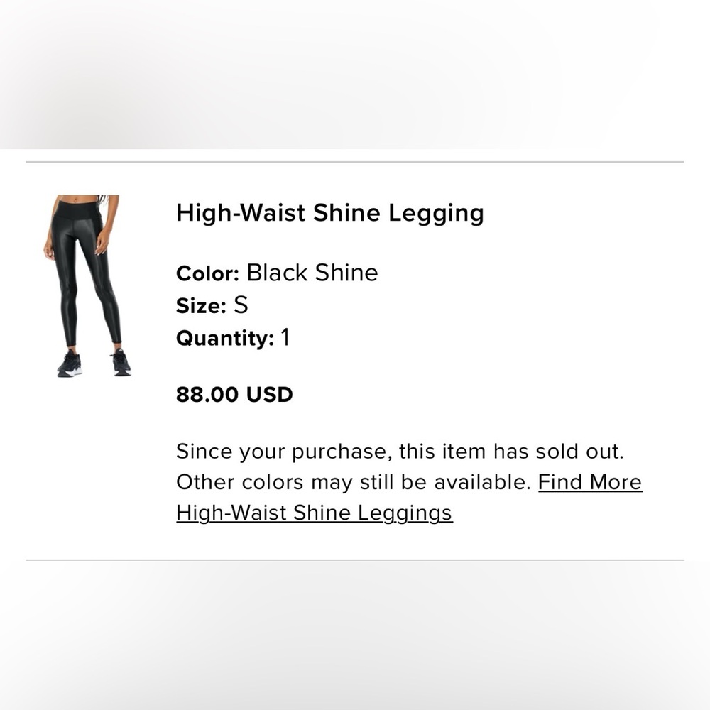 ALO Yoga High-Waist Glossy Legging in Black